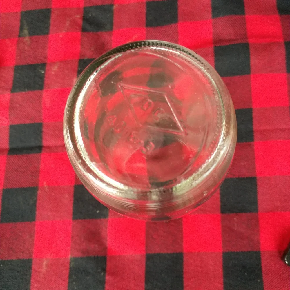 Vintage Clear Vase w/Decorative Cross
